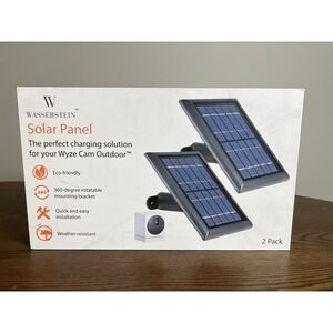 Wasserstein Solar Panel (Set of 2) Compatible with Wyze Cam Outdoor 2W 5V